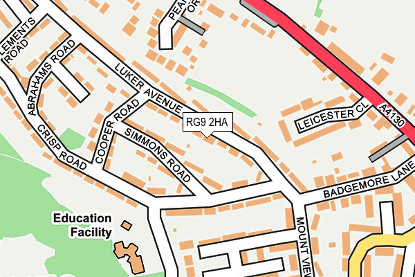 RG9 2HA map - OS OpenMap – Local (Ordnance Survey)