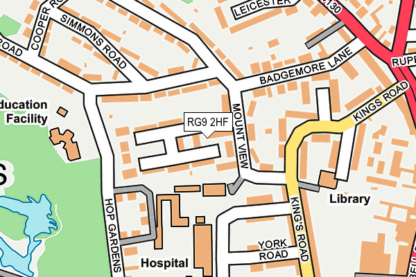 RG9 2HF map - OS OpenMap – Local (Ordnance Survey)