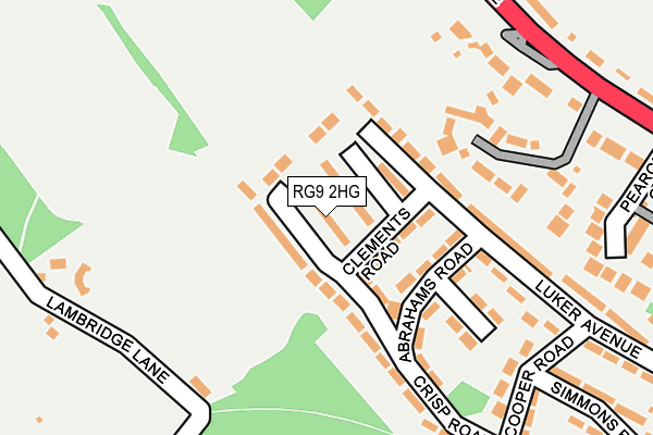 RG9 2HG map - OS OpenMap – Local (Ordnance Survey)