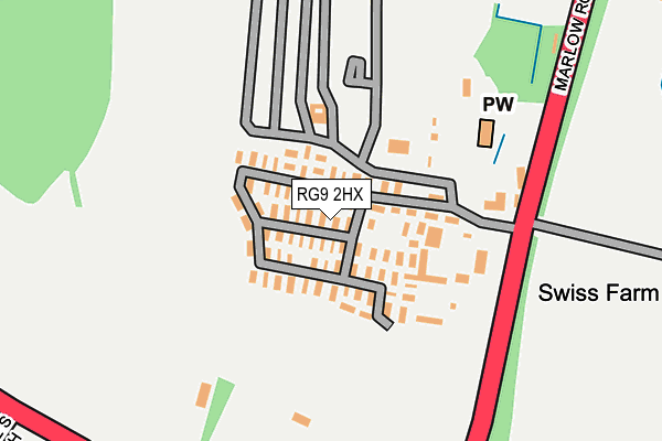 RG9 2HX map - OS OpenMap – Local (Ordnance Survey)