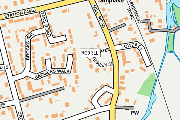 RG9 3LL map - OS OpenMap – Local (Ordnance Survey)