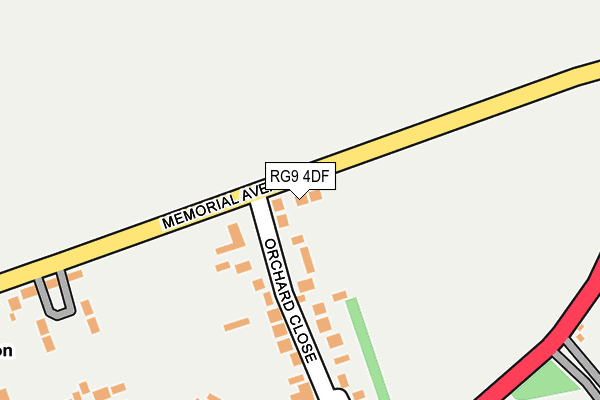 RG9 4DF map - OS OpenMap – Local (Ordnance Survey)