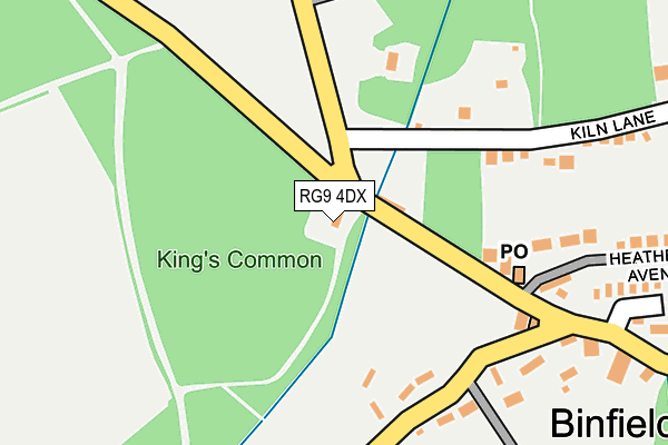 RG9 4DX map - OS OpenMap – Local (Ordnance Survey)