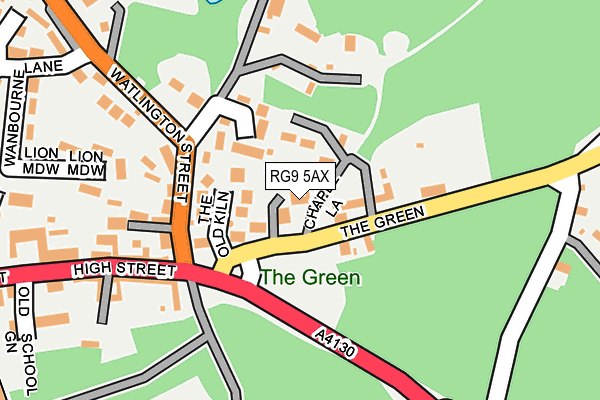 RG9 5AX map - OS OpenMap – Local (Ordnance Survey)