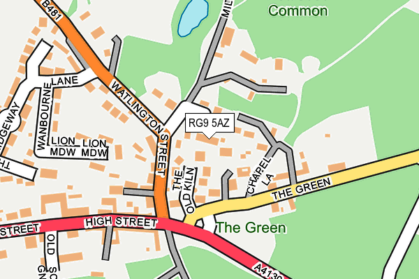 RG9 5AZ map - OS OpenMap – Local (Ordnance Survey)