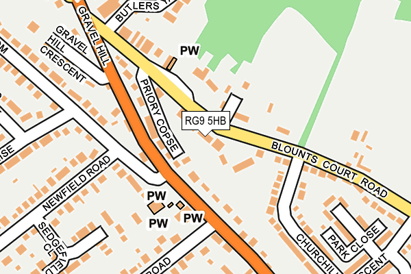 RG9 5HB map - OS OpenMap – Local (Ordnance Survey)
