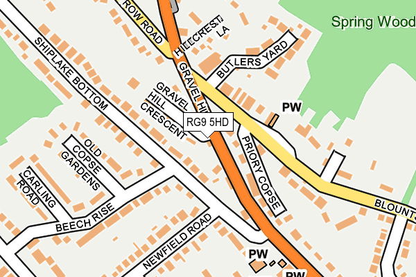 RG9 5HD map - OS OpenMap – Local (Ordnance Survey)
