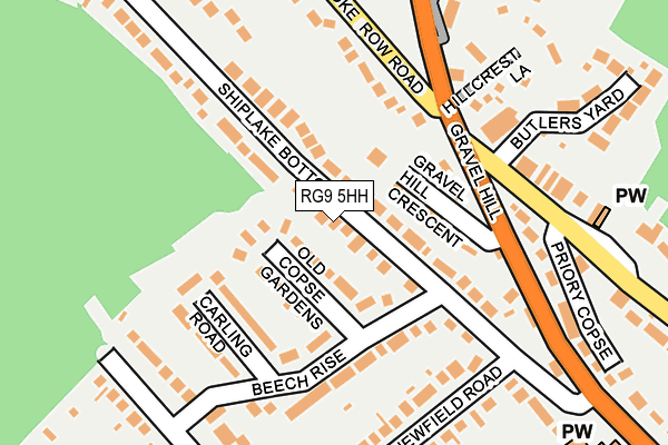 RG9 5HH map - OS OpenMap – Local (Ordnance Survey)