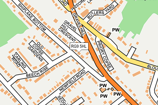 RG9 5HL map - OS OpenMap – Local (Ordnance Survey)