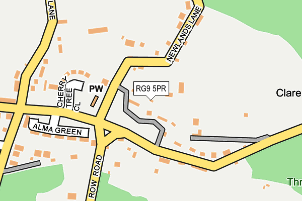 RG9 5PR map - OS OpenMap – Local (Ordnance Survey)