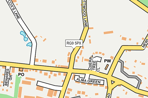 RG9 5PX map - OS OpenMap – Local (Ordnance Survey)