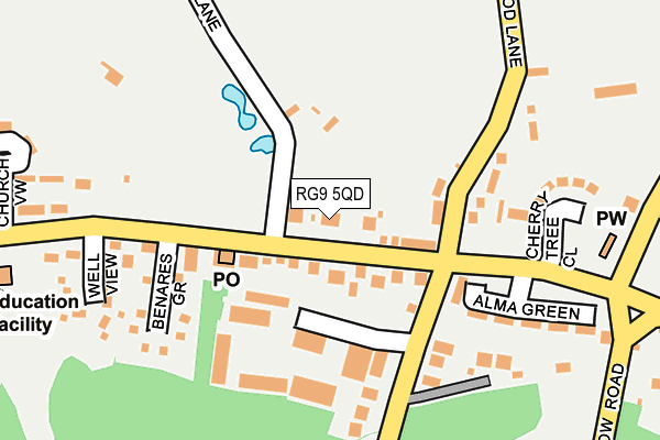 RG9 5QD map - OS OpenMap – Local (Ordnance Survey)