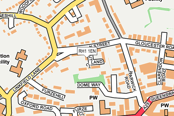 RH1 1EN map - OS OpenMap – Local (Ordnance Survey)