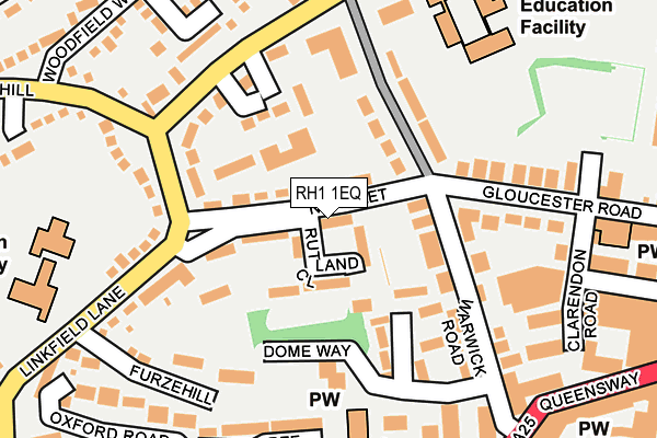 RH1 1EQ map - OS OpenMap – Local (Ordnance Survey)