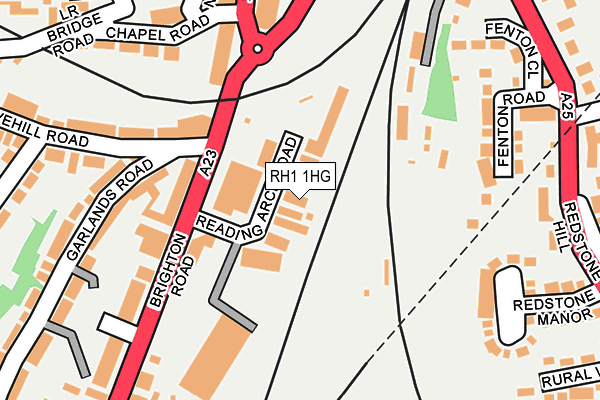 RH1 1HG map - OS OpenMap – Local (Ordnance Survey)