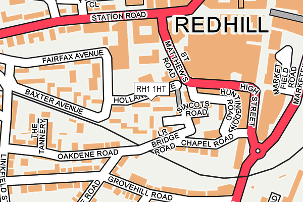 RH1 1HT map - OS OpenMap – Local (Ordnance Survey)