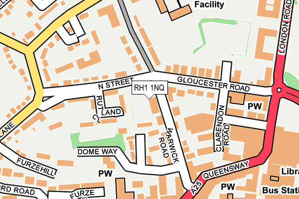 RH1 1NQ map - OS OpenMap – Local (Ordnance Survey)