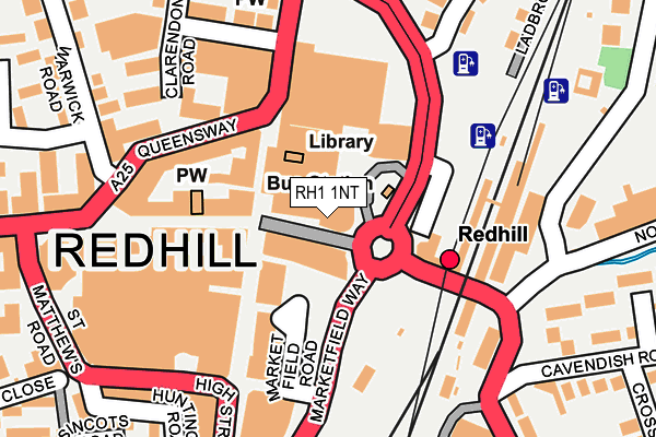 RH1 1NT map - OS OpenMap – Local (Ordnance Survey)