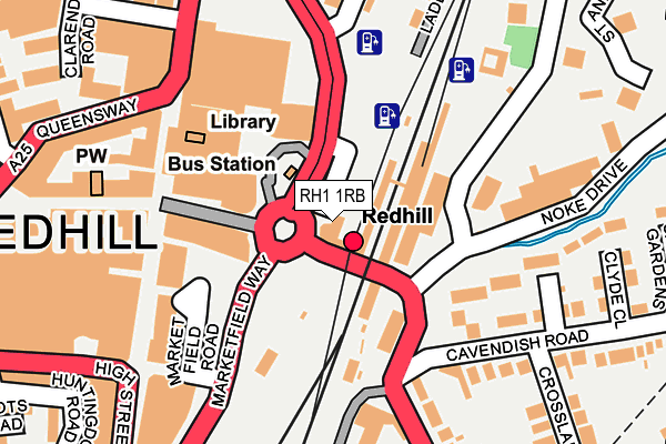 RH1 1RB map - OS OpenMap – Local (Ordnance Survey)