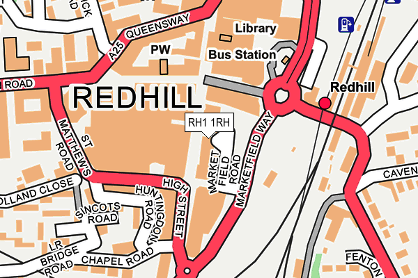 RH1 1RH map - OS OpenMap – Local (Ordnance Survey)