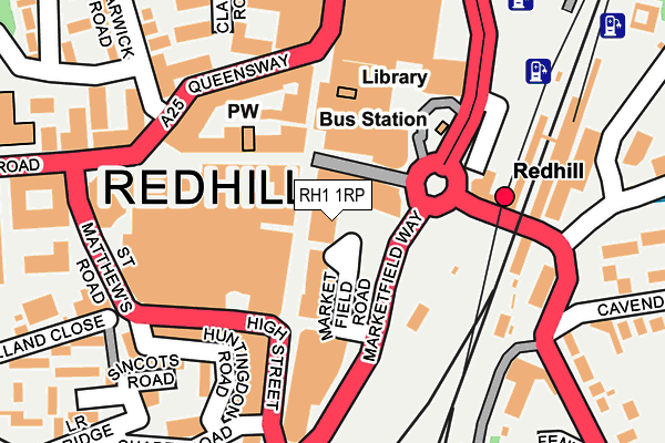 RH1 1RP map - OS OpenMap – Local (Ordnance Survey)