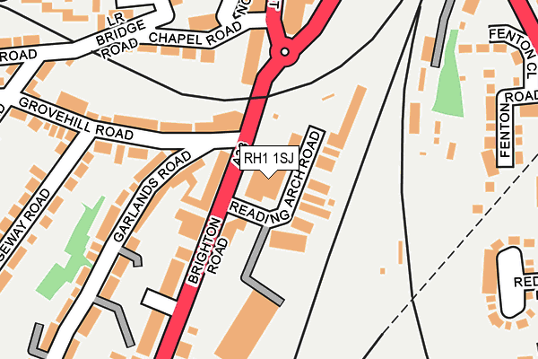 RH1 1SJ map - OS OpenMap – Local (Ordnance Survey)