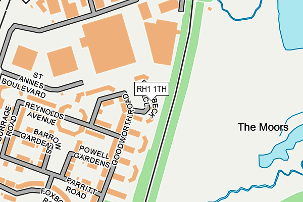 RH1 1TH map - OS OpenMap – Local (Ordnance Survey)