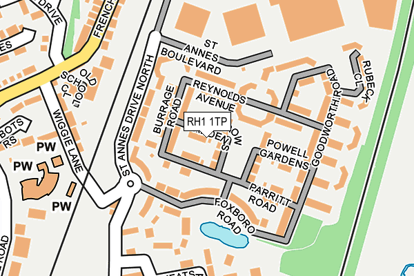 RH1 1TP map - OS OpenMap – Local (Ordnance Survey)