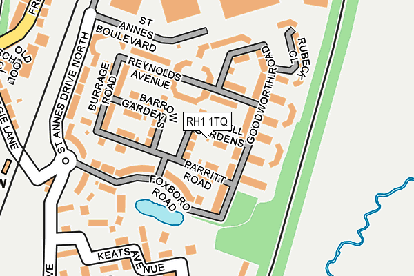 RH1 1TQ map - OS OpenMap – Local (Ordnance Survey)