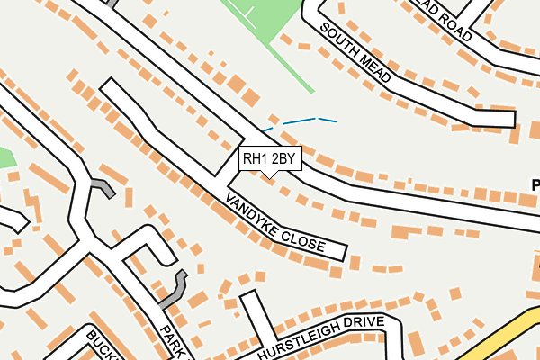 RH1 2BY map - OS OpenMap – Local (Ordnance Survey)