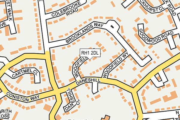 RH1 2DL map - OS OpenMap – Local (Ordnance Survey)