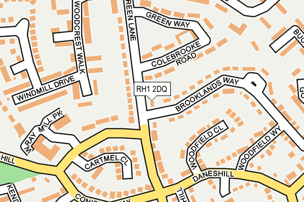 RH1 2DQ map - OS OpenMap – Local (Ordnance Survey)