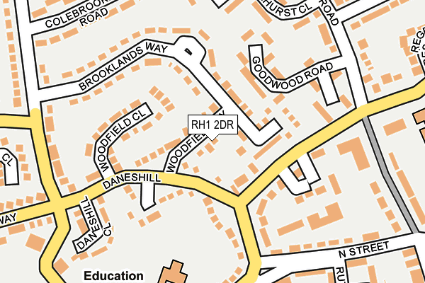 RH1 2DR map - OS OpenMap – Local (Ordnance Survey)