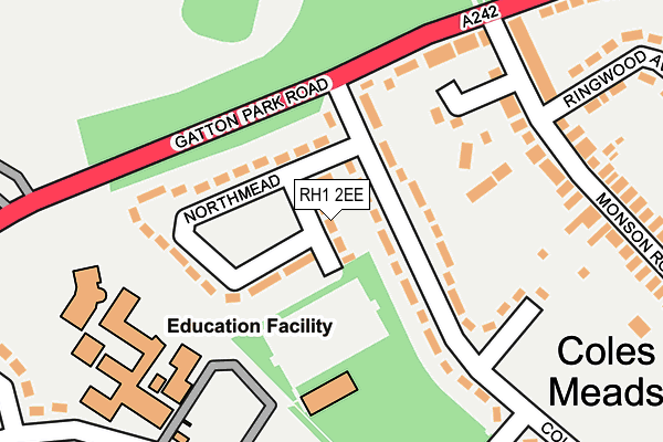 RH1 2EE map - OS OpenMap – Local (Ordnance Survey)