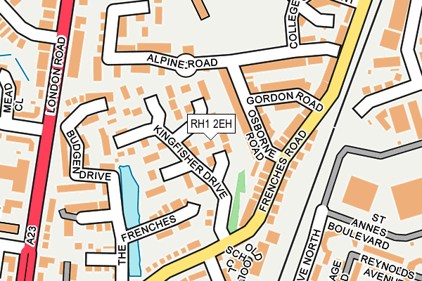 RH1 2EH map - OS OpenMap – Local (Ordnance Survey)
