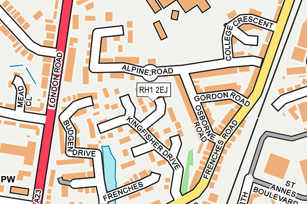 RH1 2EJ map - OS OpenMap – Local (Ordnance Survey)