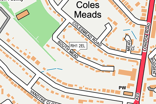 RH1 2EL map - OS OpenMap – Local (Ordnance Survey)