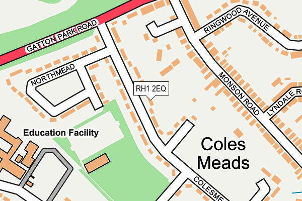 RH1 2EQ map - OS OpenMap – Local (Ordnance Survey)