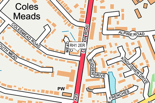 RH1 2ER map - OS OpenMap – Local (Ordnance Survey)