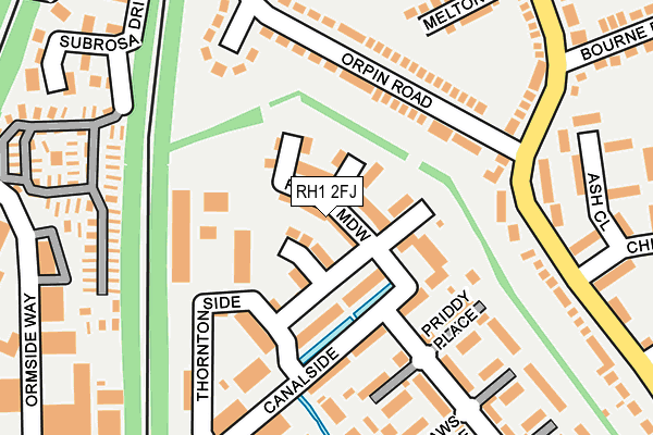 RH1 2FJ map - OS OpenMap – Local (Ordnance Survey)