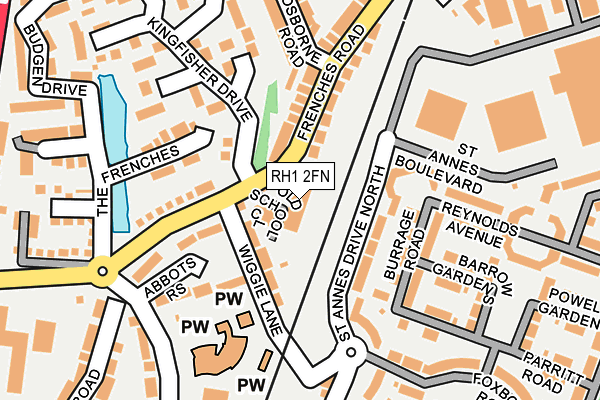 RH1 2FN map - OS OpenMap – Local (Ordnance Survey)