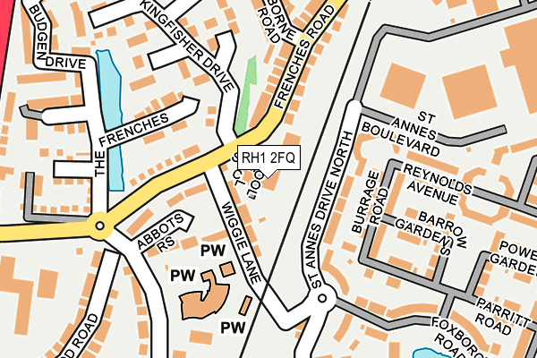 RH1 2FQ map - OS OpenMap – Local (Ordnance Survey)