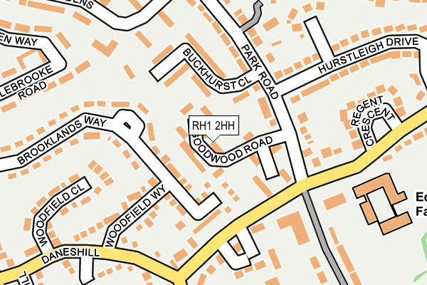 RH1 2HH map - OS OpenMap – Local (Ordnance Survey)