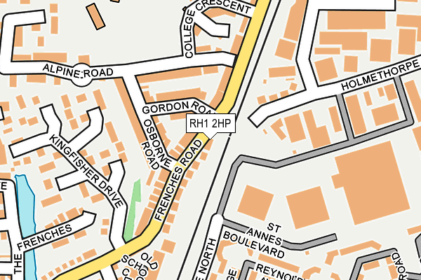 RH1 2HP map - OS OpenMap – Local (Ordnance Survey)