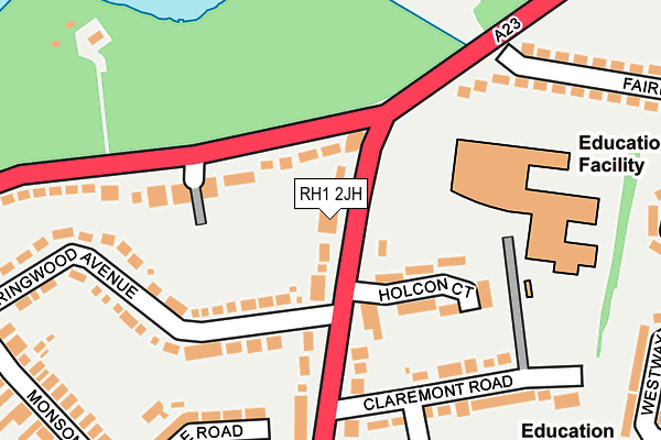 RH1 2JH map - OS OpenMap – Local (Ordnance Survey)