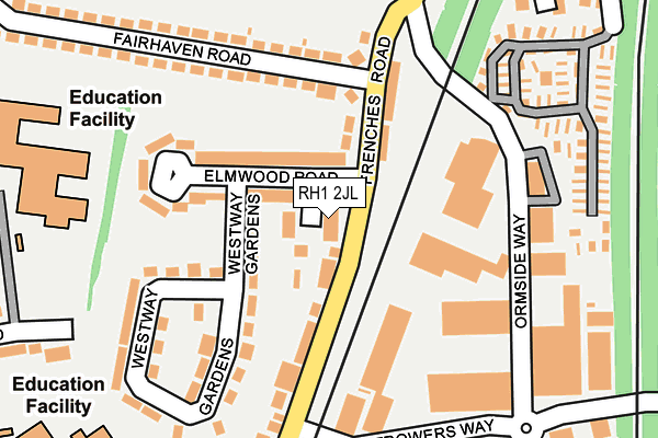 RH1 2JL map - OS OpenMap – Local (Ordnance Survey)