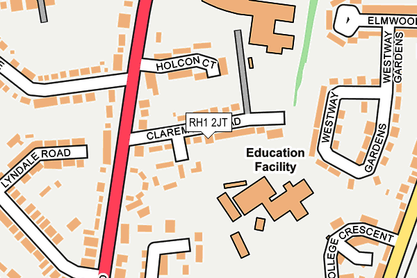 RH1 2JT map - OS OpenMap – Local (Ordnance Survey)