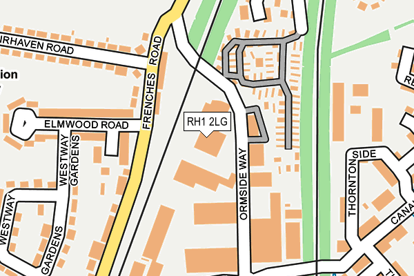 RH1 2LG map - OS OpenMap – Local (Ordnance Survey)