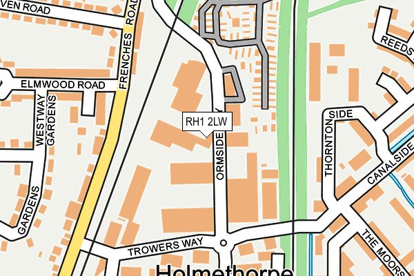 RH1 2LW map - OS OpenMap – Local (Ordnance Survey)
