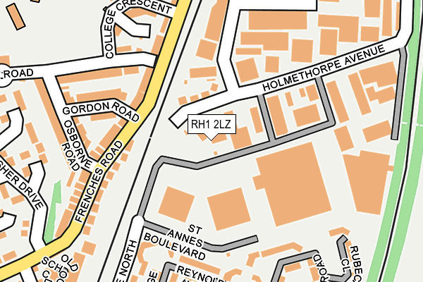 RH1 2LZ map - OS OpenMap – Local (Ordnance Survey)